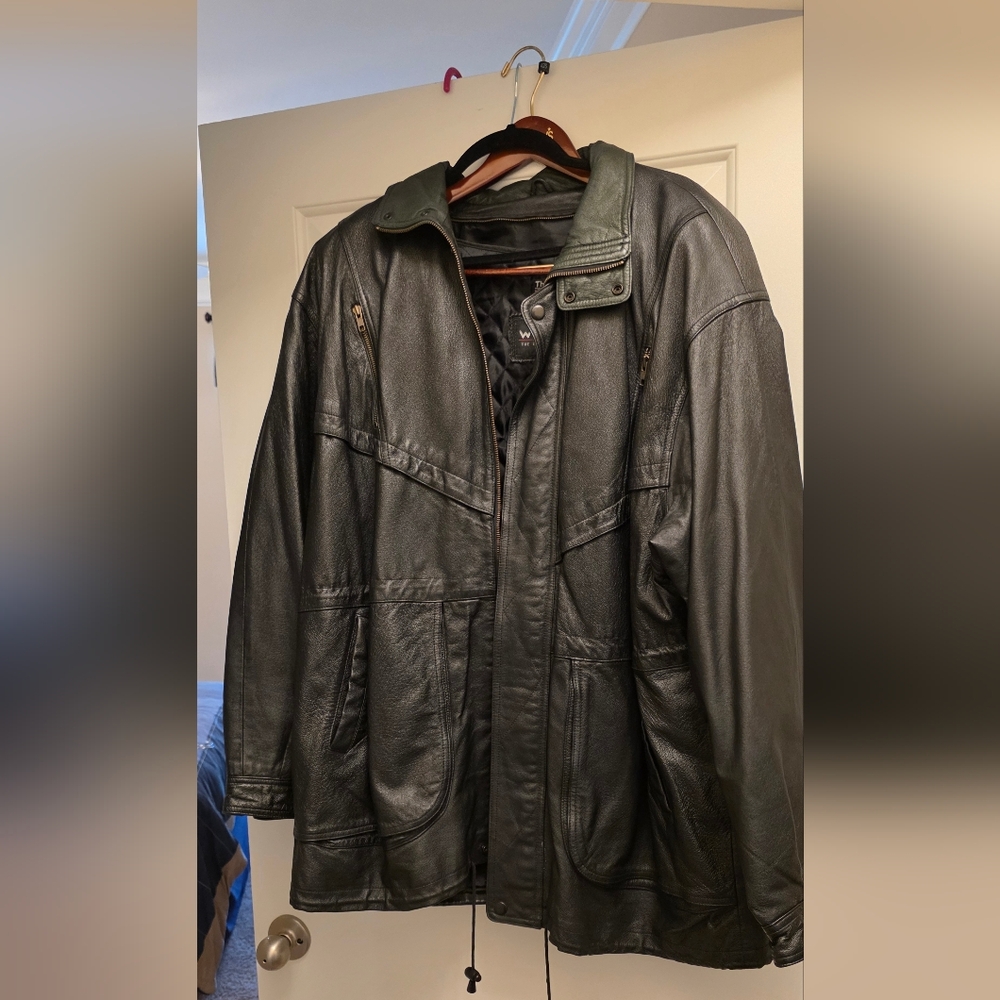 Vintage Wilson Leather Men's Black Leather Jacket